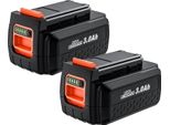 Batteria Ricaricabile Per Elettroutensili, Opzioni Con 3000Mah/3500Mah, Compatibile Con Black & Decker, 2 Pezzi 3,0 Ah