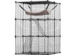 Gabbia Per Gatti A 3 Livelli Recinto Per Gatti Gabbia In Filo Metallico 711X711X1041 Mm