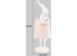 Lampada Da Tavolo Rabbit, Moderno Design Nordico, Led Ad Alta Efficienza Energetica, Luce Calda 3000K, Bianco H68Cm
