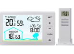 Stazione Meteorologica Wireless Per La Visualizzazione Della Temperatura Interna Ed Esterna, Sveglia Regolabile Con Retroilluminazione