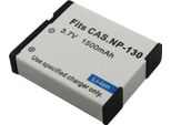 Avizar, Batteria Per Fotocamera Casio NP-130 Agli Ioni Di Litio 3,7V 1500Mah, Bianco