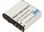 Avizar, Batteria Per Fotocamera Casio NP-40 Agli Ioni Di Litio 3,7V 900Mah, Bianco