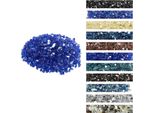 Vetro Per Caminetto 4,5Kg - Blocchi Di Vetro Decorativi 12,7Mm - Decorazione Per Caminetto - Vetro Per Caminetto Blu Cobalto