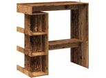 Syfax™ Tavolo Bar Con Ripiani Legno Antico 100X50X101,5 Cm Truciolato