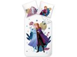 Disney Home Frozen Elsa & Anna Set Di Biancheria Da Letto 2 Pezzi - 135X200 + 80X80 Cm, 100% Cotone, Morbidissimo, Double-Face, Biancheria Da Letto Per Bambini Per Ragazze
