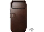 Custodia Per Cellulare Con Sportello Per Iphone 17 Pro Max, Nomad Modern Leather Folio Horween Series Con Magsafe, Marrone Rustico