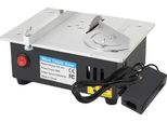 Mini Sega Da Banco, Potenza 96 W, Profondità Di Taglio 14 Mm, Velocità Nominale 5000 Giri/Min, Materiale In Lega Di Alluminio, Tubo Per L'aspirazione Della Polvere In Dotazione