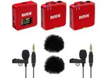 Rode Wireless Go Gen 3 Red Con 2X Lavalier Go E 2X WS05