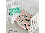 Set Copripiumino Panda Garden Lettino 2 Pezzi 100X120 Cm (Lettino) 100% Cotone Europe