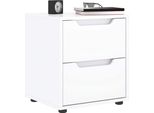 Vidaxl Comodino Visnes Bianco 45X40X50 Cm Materiale A Base Di Legno