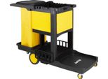 Carrello Di Pulizia Jantex Nero Con Armadietto Con Serratura