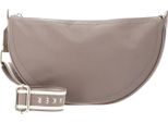 Ted Baker Pelle Borsa A Tracolla Lorreen Webbing Leather Half Moon Crossbody Bag Taupe Grigio Talpa