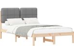 Vidaxl Struttura Letto Con Testiera Imbottita Grigio Chiaro 120 X 200 Cm