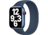 Apple Silicone Solo Loop Per Watch Series 1 - 11 / Se / Ultra (44/45/46/49 Mm) - Taglia 12 - Blu Abisso