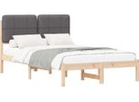 Vidaxl Struttura Letto Con Testiera Imbottita Grigio Scuro 120 X 200 Cm