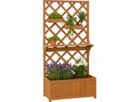 Letto Rialzato HWC-P68, Traliccio Per Piante E Fiori, Scaffale A Traliccio In Legno Mvg 135X70X30Cm ~ Natura