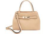 L.Credi Borsetta Borsa A Tracolla Renate Handle Bag Desert Sand Beige