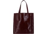 Ted Baker Borsa A Tracolla Wenella Croc Effect Icon Bag Wine Bordeaux
