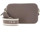Ted Baker Pelle Borsa A Tracolla Linzie Webbing Leather Crossbody Camera Bag Taupe Grigio Talpa