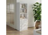 Libreria 'Les' Con 3 Cassetti 180 X 60 X 35 Cm Bianco