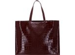 Ted Baker Borsa Shopper Borsa A Tracolla Wellma Croc Effect Icon Bag Wine Bordeaux