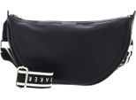 Ted Baker Pelle Borsa A Tracolla Lorreen Webbing Leather Half Moon Crossbody Bag Black Nero