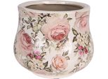 Vaso Da Fiori Clayre & Eef Ø 18X15 Cm In Vetroceramica Beige