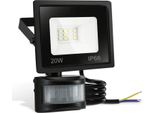 Jayseuw Proiettore Led Con Sensore Di Movimento 4X 20W Illuminazione Esterna Proiettore Bianco Freddo