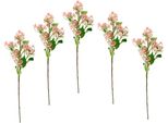 Kunstblume I.Ge.A. "BlüTenzweig", Rosa (Hellrosa), B:13Cm H:60Cm L:10Cm, Kunstpflanzen, 5Er Set KüNstlicher Zweig, Kunstpflanze, Dekozweig