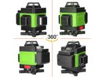 Livella Laser Multifunzionale 4D, 16 Linee, Autolivellamento A 3��, Ricaricabile Via Usb, Treppiede Regolabile Con Asta Di Prolunga Da 1,2 M