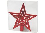 Decorazione Magichome Natale, 1 Pz, 20 Cm, Stella, Rossa, Per Albero Di Natale