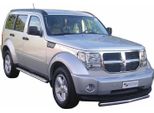 Minigonne Laterali In Acciaio Inox Per Dodge Nitro 2006-2011 Argento