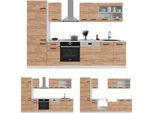 Vicco Cucina Monoblocco R-Line, 140 Cm , Pl Rovere, Casa Di Campagna Antracite/Antracite