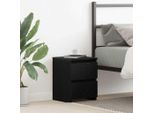Vidaxl Comodino Look Rovere Nero 30 X 30 X 40 Cm Materiale A Base Di Legno