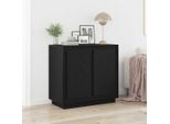 Maison Exclusive - Credenza Effetto Rovere Nero 80 X 40 X 75 Cm Materiale Ligneo