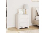 Comodino Durevole Drammen Bianco 45 X 35 X 56 Cm Pino Massiccio - Comodini E Armadi Octo5675531 1Pacco
