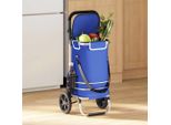 Vidaxl Carrello Della Spesa Blu 36,5 X 46,5 X 100,5 Cm Tessuto Oxford