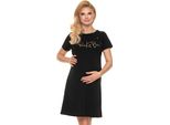 Peekaboo Camicia Da Notte Premaman Donna Dread Nero S/M