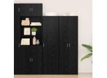 Vidaxl Credenza Look Rovere Nero 50 X 42,5 X 185 Cm Materiale A Base Di Legno