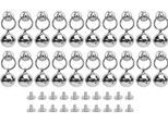 20 Set Di Rivetti E Viti Rivetti A Campana Da 14 Mm Con Anelli Di Trazione Da 9,5 X 7,5 Mm Viti Incrociate Da 7,5 Mm Per Progetti Di Artigianato In Pelle Argento