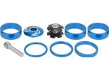 6Pcs Cuffia Della Bicicletta -Distanziatore In Lega Di Alluminio Bicicletta -Manubrio -Stelo -Distanziatore Per Mountain Bikeblu