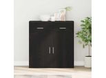 Maison Exclusive - Credenza Effetto Rovere Nero 78 X 38 X 80 Cm Materiale Ligneo