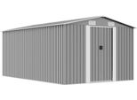 Vidaxl Capanno Da Giardino 257X392X181 Cm Metallo Grigio