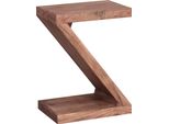 Finebuy Tavolino In Legno Massiccio Z Cube Alto 59Cm Tavolo Da Soggiorno Stile Country Tavolino Marrone Colore Selezionabile