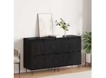 Maison Exclusive - Credenza 2 Pezzi Effetto Rovere Nero 120 X 35 X 70 Cm