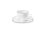 Seltmann Weiden Kaffeetasse Mit Untertasse Lido Black Line 220 Ml