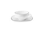 Seltmann Weiden Teetasse Mit Untertasse Eckig Lido Black Line 200 Ml