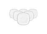 Seltmann Weiden Untertassen Eckig Lido Black Line 14,5 X 14,5 Cm 6Er Set