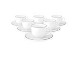 Seltmann Weiden Kaffeetassen Mit Untertassen Lido Black Line 220 Ml 6Er Set