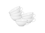 Seltmann Weiden Teetassen Lido Black Line 140 Ml 6Er Set
